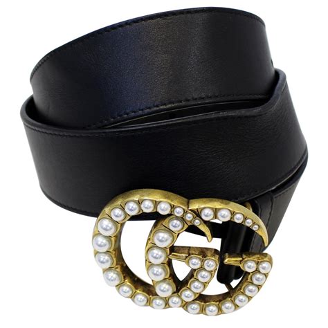 fake gucci belt with pearls|black gucci belt double g.